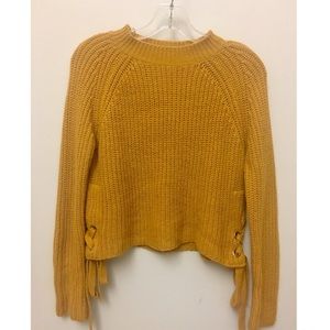 Slightly Cropped Mustard Sweater